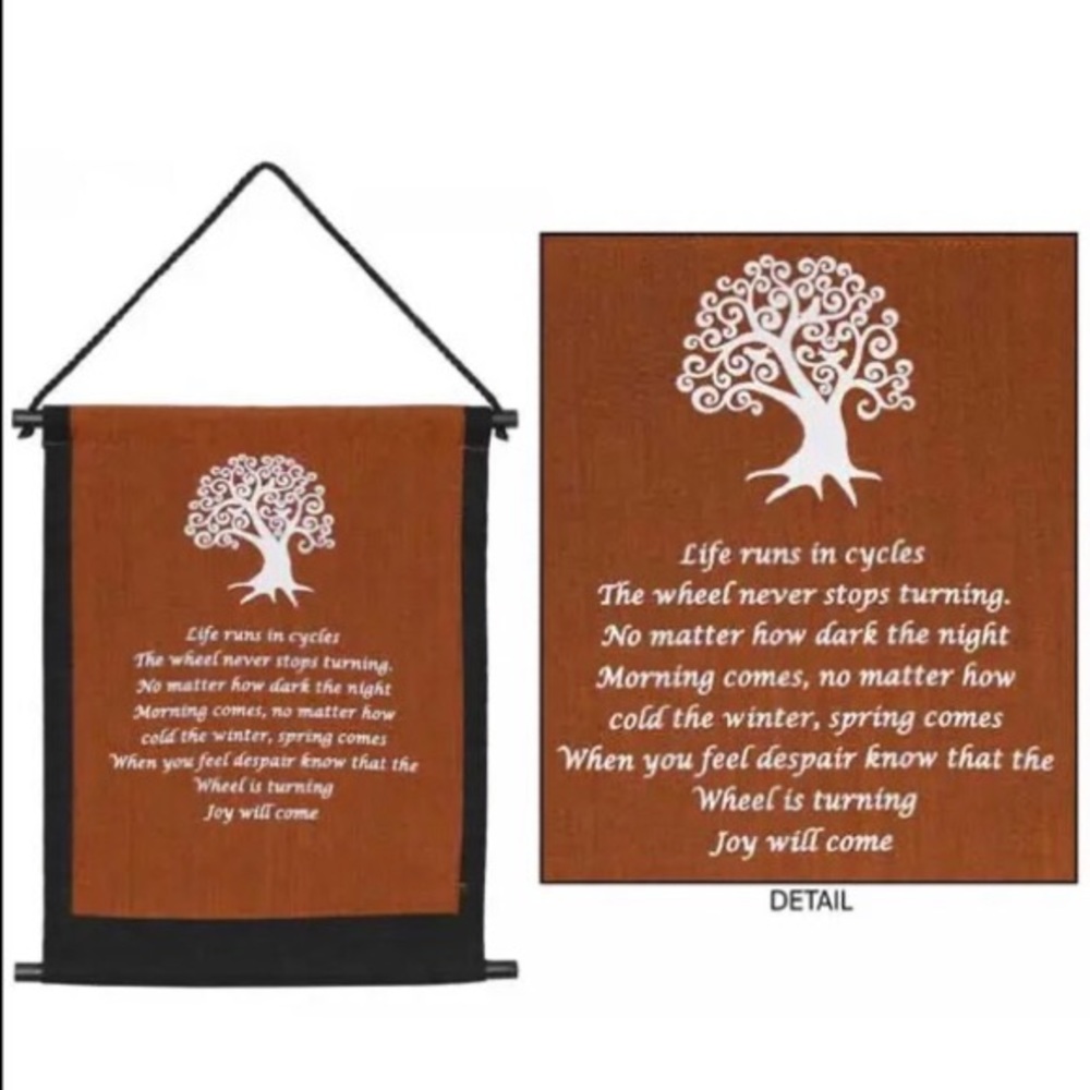 Tree of Life Inspirational Banner Wall Hanging